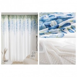 Moderner Transparenter Vorhang Nach Maß, Vorhang Mit Pflanzen-Print, Voile-Fenster Für Wohnzimmer, Balkon