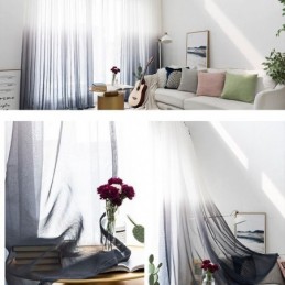 Gradienten Gardinen Voile Transparent Vorhang Maßgeschneiderte Vorhang Für Home Dekorative