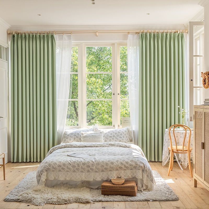 Blätter Jacquard Vorhänge Blackout Für Wohnzimmer