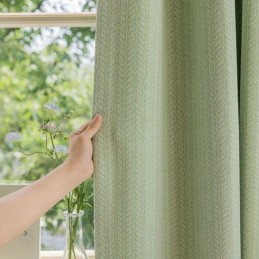 Blätter Jacquard Vorhänge Blackout Für Wohnzimmer