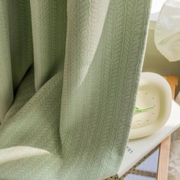 Blätter Jacquard Vorhänge Blackout Für Wohnzimmer