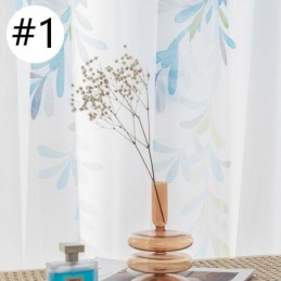 Voile-Vorhang Mit Rankenmuster, Maßgefertigt, Bedruckt, Transparent, Für Wohnzimmer Und Schlafzimmer