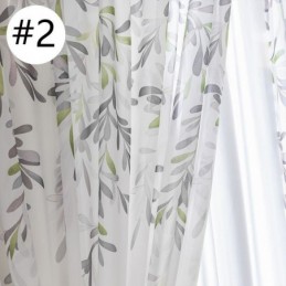 Voile-Vorhang Mit Rankenmuster, Maßgefertigt, Bedruckt, Transparent, Für Wohnzimmer Und Schlafzimmer