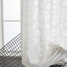 Weiße Tüllvorhänge Moderner Transparenter Voile-Vorhang Maßgefertigter Vorhang Für Wohnzimmer Schlafzimmer