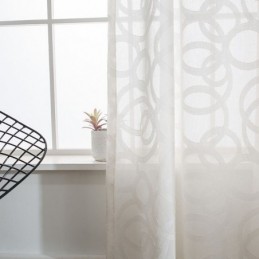 Weiße Tüllvorhänge Moderner Transparenter Voile-Vorhang Maßgefertigter Vorhang Für Wohnzimmer Schlafzimmer