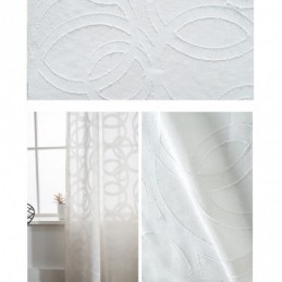 Weiße Tüllvorhänge Moderner Transparenter Voile-Vorhang Maßgefertigter Vorhang Für Wohnzimmer Schlafzimmer