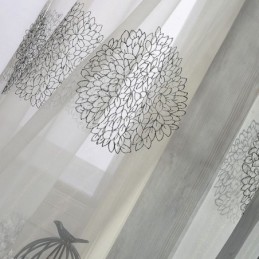 Moderner Bestickter Tüllvorhang, Maßgefertigt, Transparenter Voile-Vorhang, Wohnzimmer, Schlafzimmer
