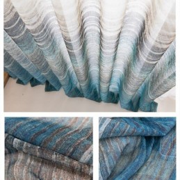 Nordischer Stil, Transparenter Vorhang, Maßgefertigt, Bedruckter Voile, Für Wohnzimmer Und Schlafzimmer