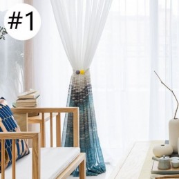 Nordischer Stil, Transparenter Vorhang, Maßgefertigt, Bedruckter Voile, Für Wohnzimmer Und Schlafzimmer