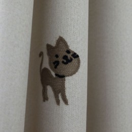 Contemporary Max Verdunkelungsvorhang, Maßgefertigt, Vorhang Smiley Katze Stickerei Schlafzimmer