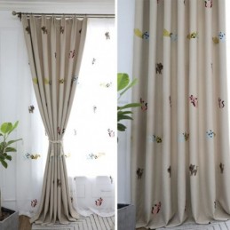 Contemporary Max Verdunkelungsvorhang, Maßgefertigt, Vorhang Smiley Katze Stickerei Schlafzimmer
