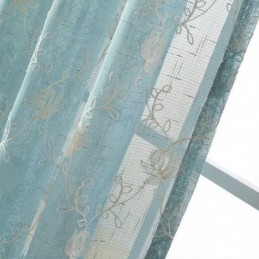 Bestickte Voile-Vorhänge Mit Pflanzenmuster, Fensterbehandlungen Für Wohnzimmer Und Schlafzimmer, Maßgefertigter Vorhang