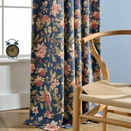 Wohnzimmer Vorhang Maßgeschneiderte Vorhang Blau Prächtiger Druck Schlafzimmer Fenster Behandlung