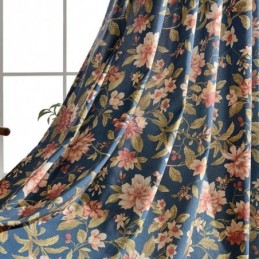 Wohnzimmer Vorhang Maßgeschneiderte Vorhang Blau Prächtiger Druck Schlafzimmer Fenster Behandlung