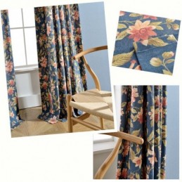 Wohnzimmer Vorhang Maßgeschneiderte Vorhang Blau Prächtiger Druck Schlafzimmer Fenster Behandlung