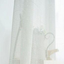 Eleganter Transparenter Vorhang Nach Maß, Einfarbig, Tüll, Für Wohnzimmer Und Schlafzimmer