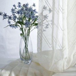Weiße Gardinen Bestickte Fenstervorhänge Maßgefertigte Vorhänge Wohnzimmer Schlafzimmer