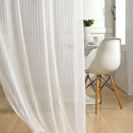 Eleganter Weißer Tüllvorhang Nach Maß, Vorhang, Durchsichtig, Für Wohnzimmer Und Schlafzimmer