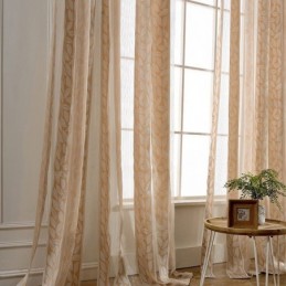 Blatt-Jacquard-Tüll-Vorhäng...