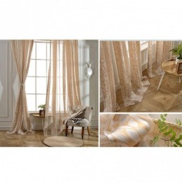Blatt-Jacquard-Tüll-Vorhänge, Nordische Gardinen Für Wohnzimmer