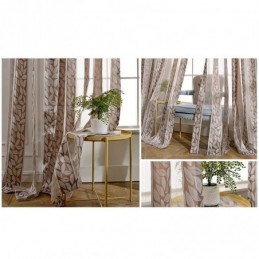 Blatt-Jacquard-Tüll-Vorhänge, Nordische Gardinen Für Wohnzimmer