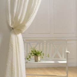 Nordischer Voile-Vorhang, Maßgefertigt, Bestickt, Transparent, Für Wohnzimmer Und Schlafzimmer