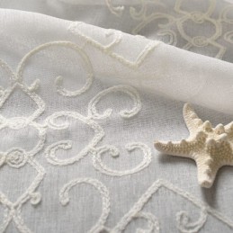 Nordischer Voile-Vorhang, Maßgefertigt, Bestickt, Transparent, Für Wohnzimmer Und Schlafzimmer