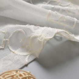 Nordischer Voile-Vorhang, Maßgefertigt, Bestickt, Transparent, Für Wohnzimmer Und Schlafzimmer