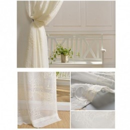 Nordischer Voile-Vorhang, Maßgefertigt, Bestickt, Transparent, Für Wohnzimmer Und Schlafzimmer