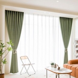 Nordische Vorhänge Einfarbig Blackout Für Wohnzimmer
