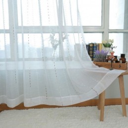Nordische Tüllvorhänge Moderner Transparenter Voile-Vorhang Maßgefertigter Vorhang Für Wohnzimmer Schlafzimmer