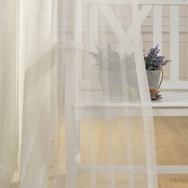 Atmungsaktiver Transparenter Vorhang, Maßgefertigt, Dekorativer Weißer Tüll-Voile Für Wohnzimmer