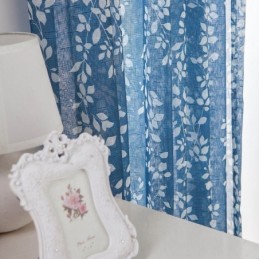Simplicity Bedruckter Transparenter Vorhang, Maßgefertigt, Blätter-Tüll Für Wohnzimmer