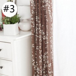 Simplicity Bedruckter Transparenter Vorhang, Maßgefertigt, Blätter-Tüll Für Wohnzimmer