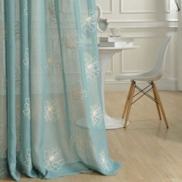 Stickerei Floral Sheer Voile Vorhänge Dekorative Tüll Für Wohnzimmer
