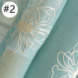 Stickerei Floral Sheer Voile Vorhänge Dekorative Tüll Für Wohnzimmer