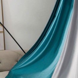 Nordic Patchwork Vorhänge Einfarbig Blackout Für Wohnzimmer