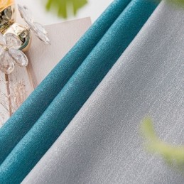 Nordic Patchwork Vorhänge Einfarbig Blackout Für Wohnzimmer