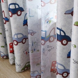 Verdunkelungsvorhang Nach Maß Gardine Autos Muster Kinderzimmer