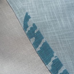 Verdunkelungsvorhang Mit Blauem Blattmuster, Maßgefertigter Vorhang, Moderne Minimalistische Fensterbehandlung