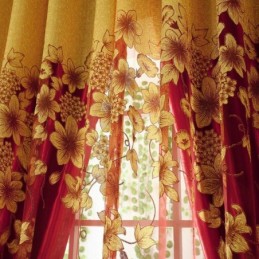 American Country Sheer Vorhang Nach Maß Vorhang Blumenzweig Jacquard Fenster Behandlung Schlafzimmer