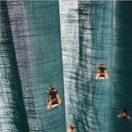 Dekorativer Vorhang Aus Baumwollleinen, Maßgefertigt, Vorhang Mit Pastoralen Bienenmotiven, Halbverdunkelnd, Für Schlafzimmer Und Kinderzimmer