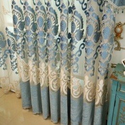 Vorhang Im Europäischen Stil, Maßgefertigt, Einfache Bestickte Vorhänge Für Wohnzimmer Und Schlafzimmer