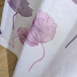 Moderner Minimalistischer Voile-Vorhang, Maßgefertigt, Vorhang Mit Lotusblatt-Muster, Lila, Für Schlafzimmer