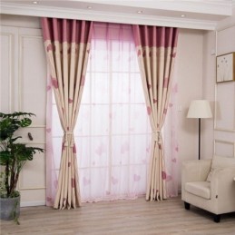 Fensterpaneel Mit Herz-Print, Raumverdunkelungsvorhänge Für Wohnzimmer, Schlafzimmer