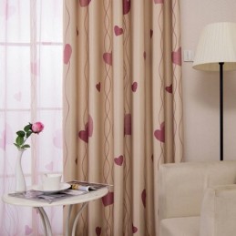 Fensterpaneel Mit Herz-Print, Raumverdunkelungsvorhänge Für Wohnzimmer, Schlafzimmer