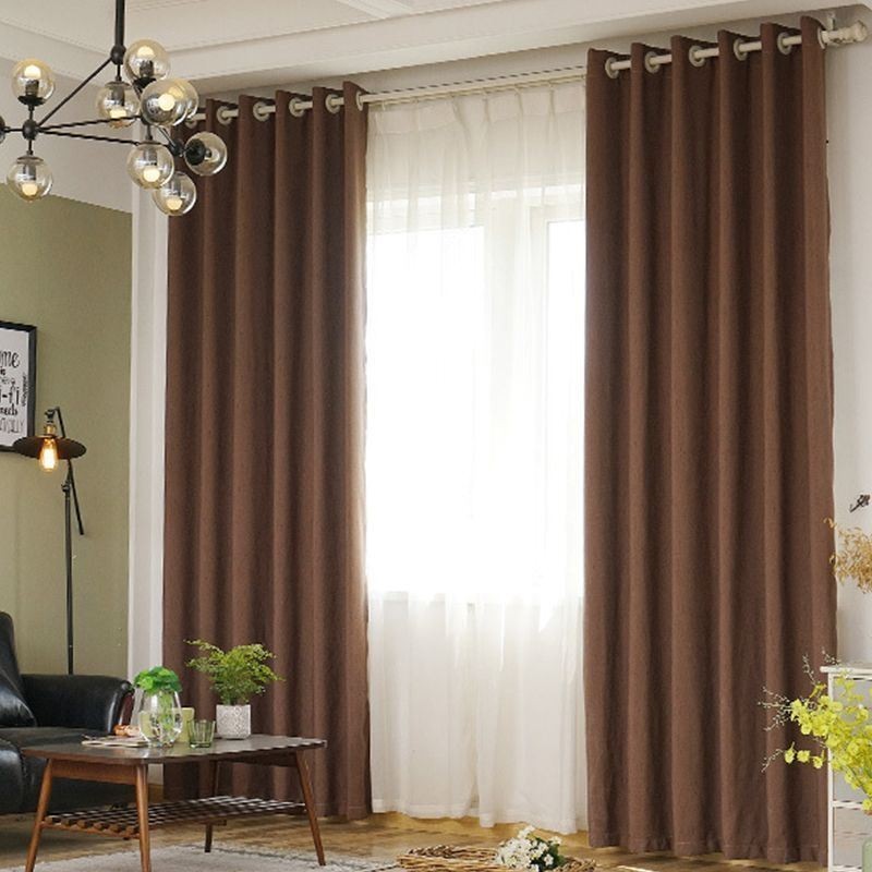 Moderner Verdunkelungsvorhang, Maßgefertigt, Einfarbig, Für Wohnzimmer Und Schlafzimmer