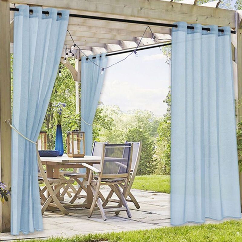 Outdoor Gardinen Wasserdicht Privatsphäre Voile Vorhänge Für Pergola Veranda
