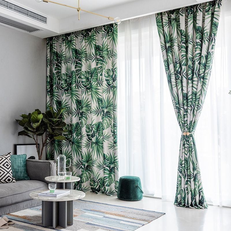 Moderne Gardine Nach Maß Gardine Pflanzen Print Home