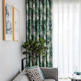 Moderne Gardine Nach Maß Gardine Pflanzen Print Home